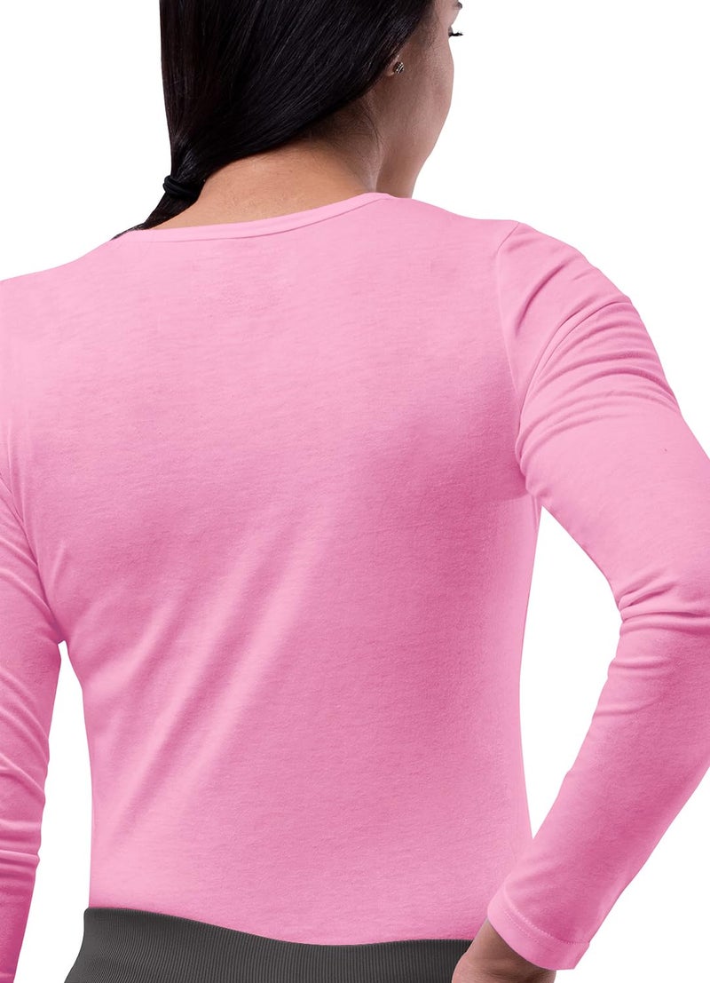 Sivvan Scrubs for Women - Long Sleeve Comfort Underscrub Tee - S8500 - Sherbet - L - Image 2